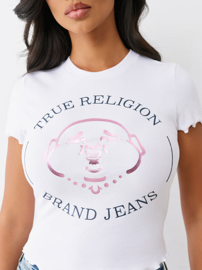 LETTUCE RIB BUDDHA BABY TEE