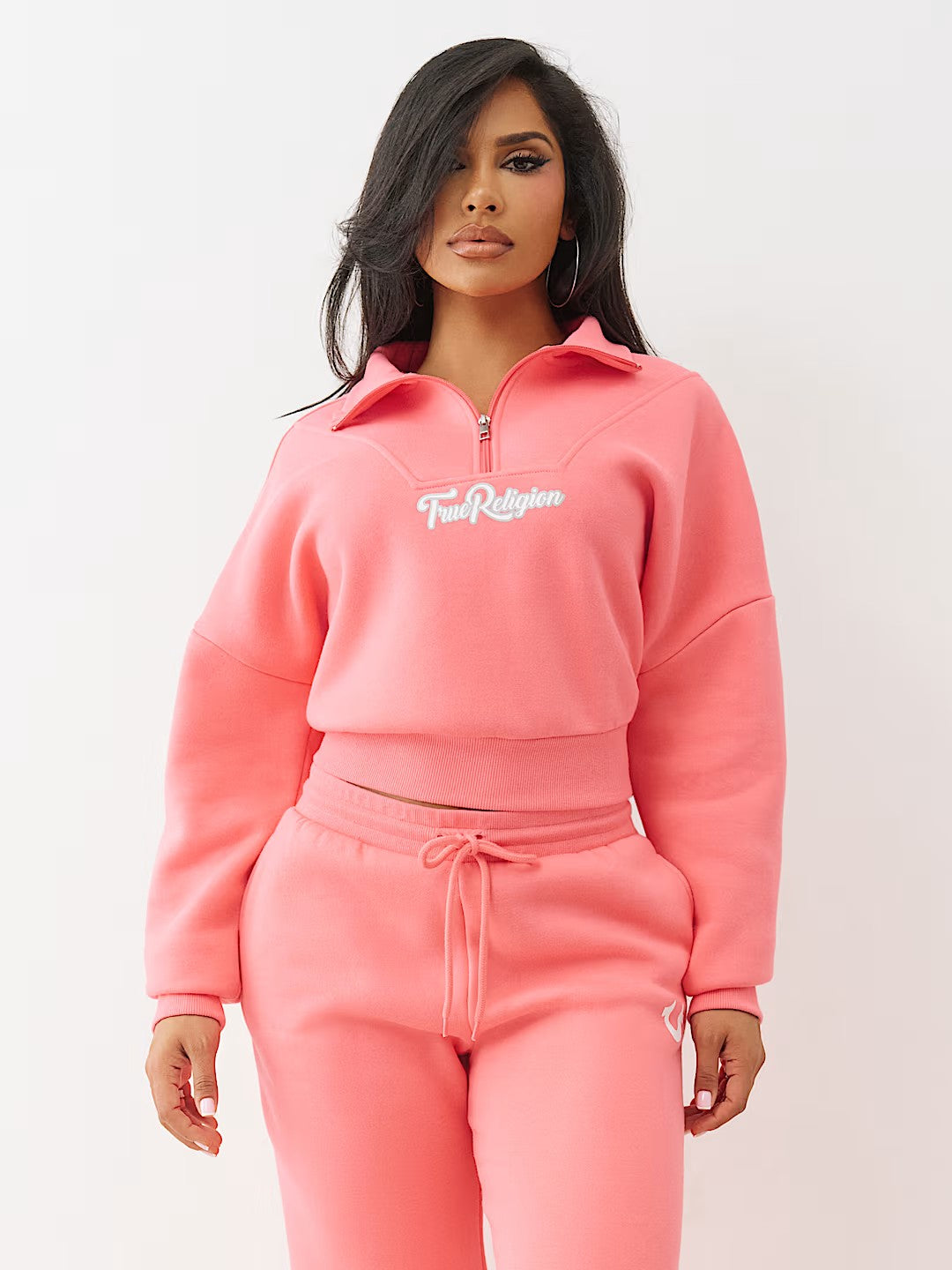 VARSITY HALF ZIP PO HOODIE