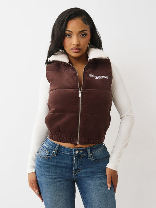 CORDUROY PUFFER VEST