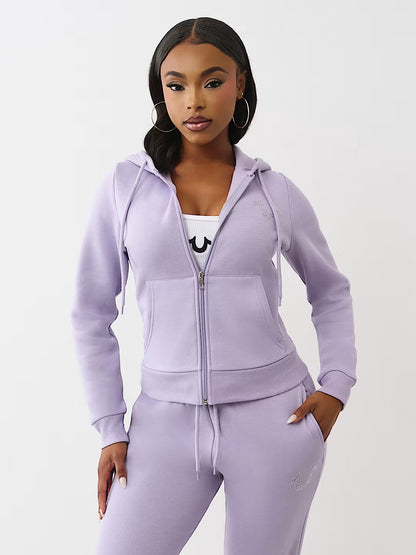 TR CRYSTAL ZIP HOODIE