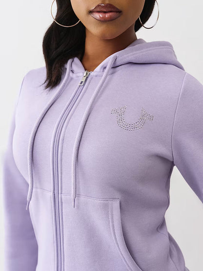 TR CRYSTAL ZIP HOODIE