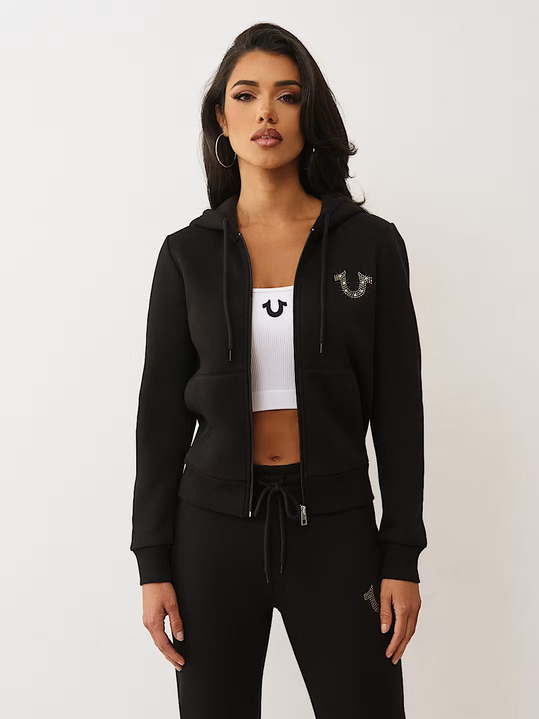 TR CRYSTAL ZIP HOODIE