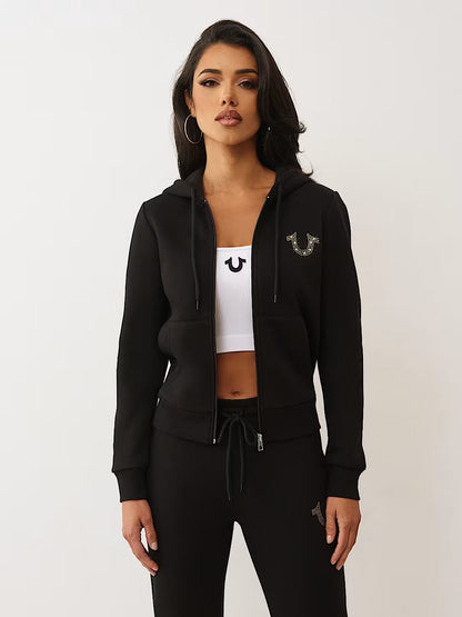 TR CRYSTAL ZIP HOODIE