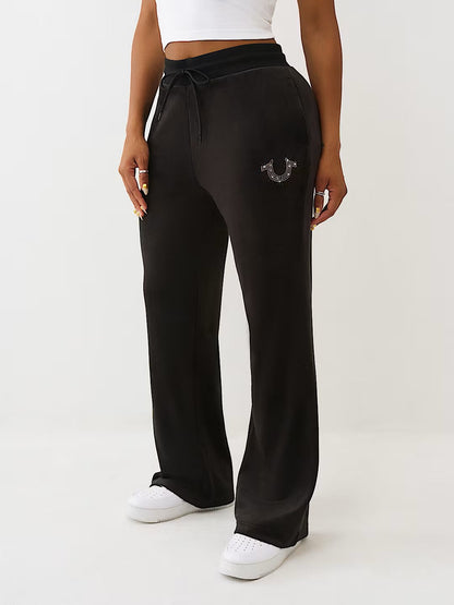 HS VELOUR STRAIGHT LEG