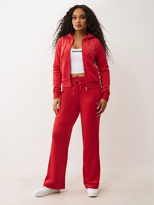 HS VELOUR STRAIGHT LEG