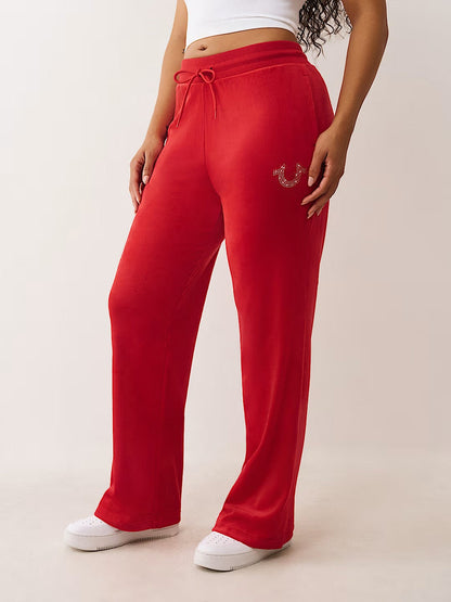 HS VELOUR STRAIGHT LEG