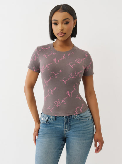 SCRIPT AOP RIB BB TEE
