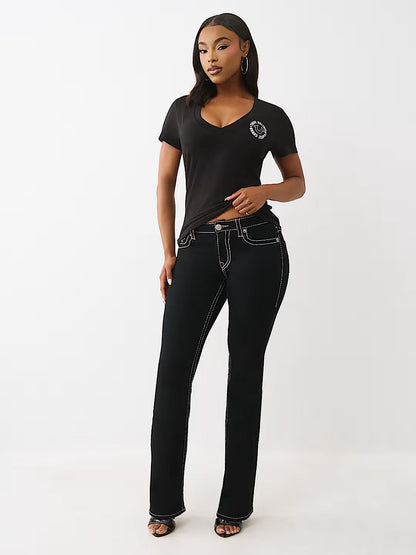 CRYSTAL HS VNECK TEE