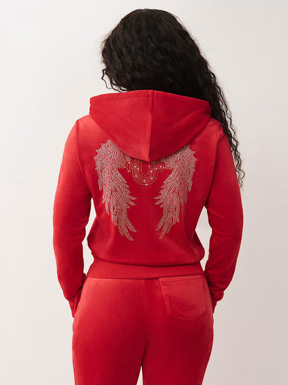 WING VELOUR ZIP HOODIE