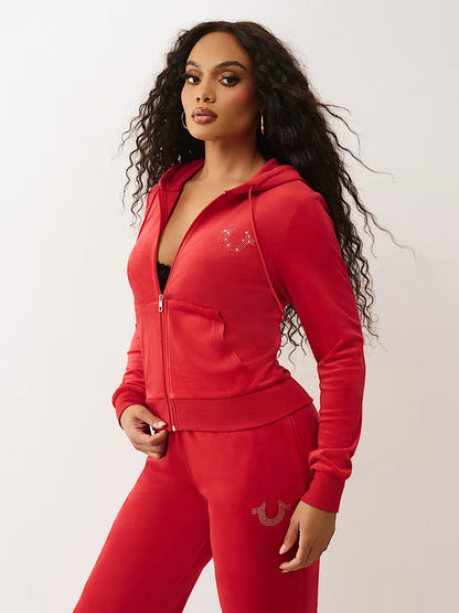 WING VELOUR ZIP HOODIE