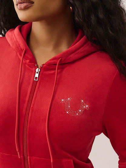 WING VELOUR ZIP HOODIE