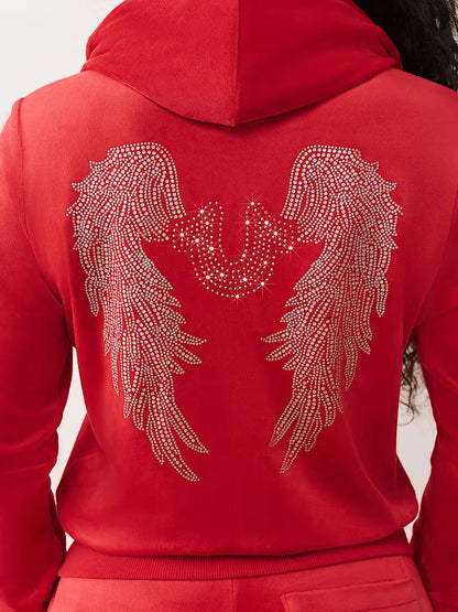 WING VELOUR ZIP HOODIE