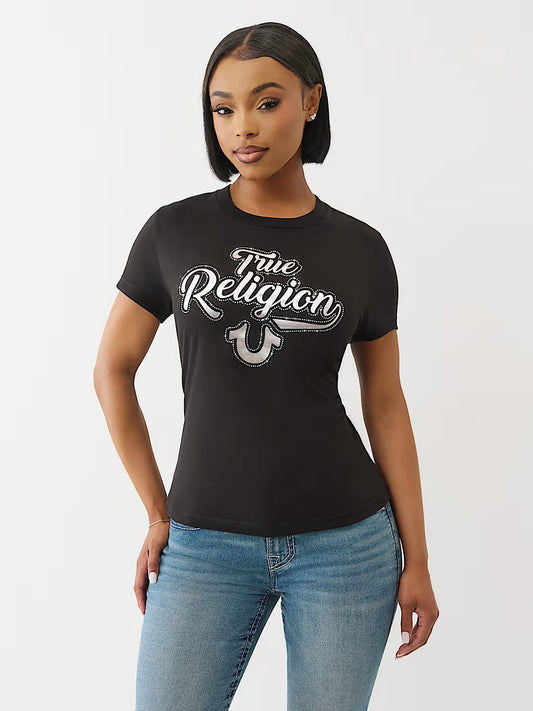 IRIDESCENT STICKER TR CREW TEE
