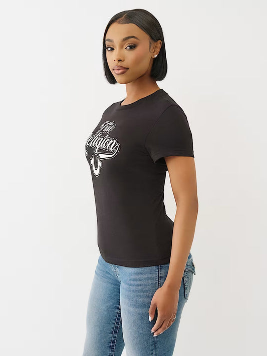 IRIDESCENT STICKER TR CREW TEE