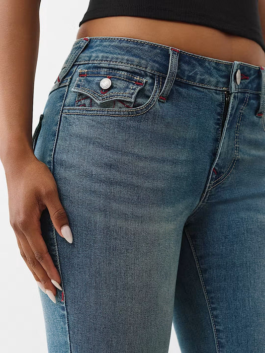 BECCA SN MID RISE FLAP BOOTCUT