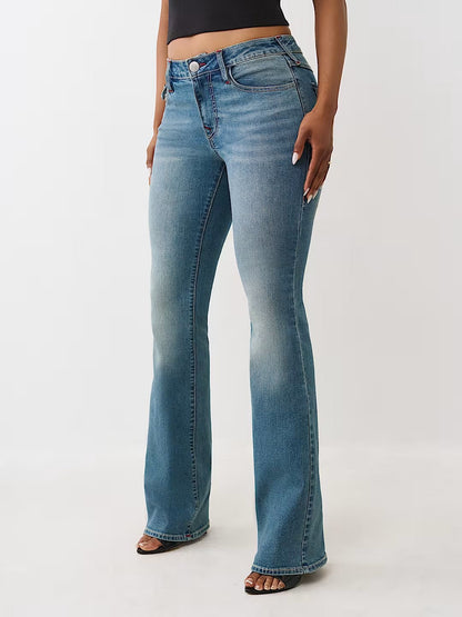 BECCA SN MID RISE FLAP BOOTCUT