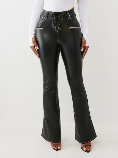 PU LACE UP CHARLIE HR FLARE
