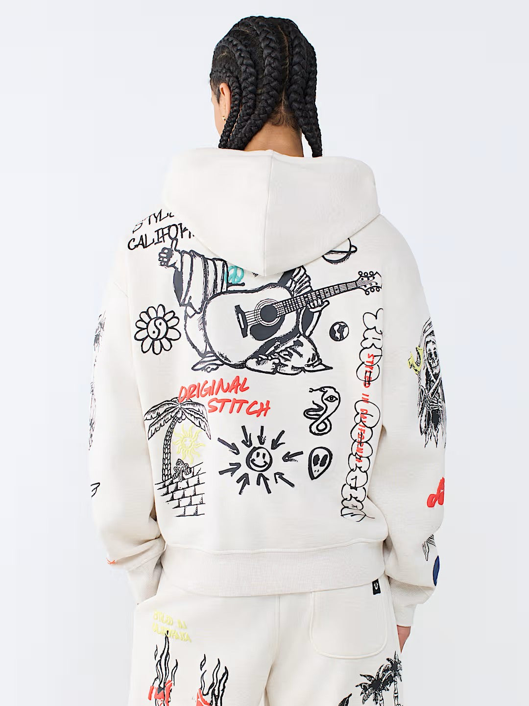 SKETCHED LOGO BOXY HOODIE