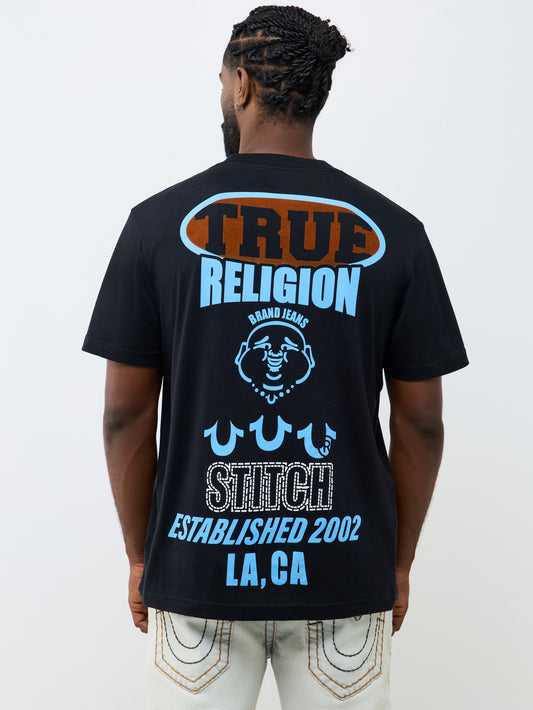 SS STACKED LOGO TEE