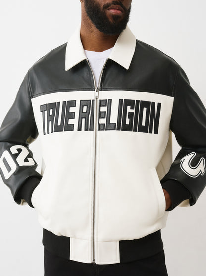 PU LEATHER RACING JACKET