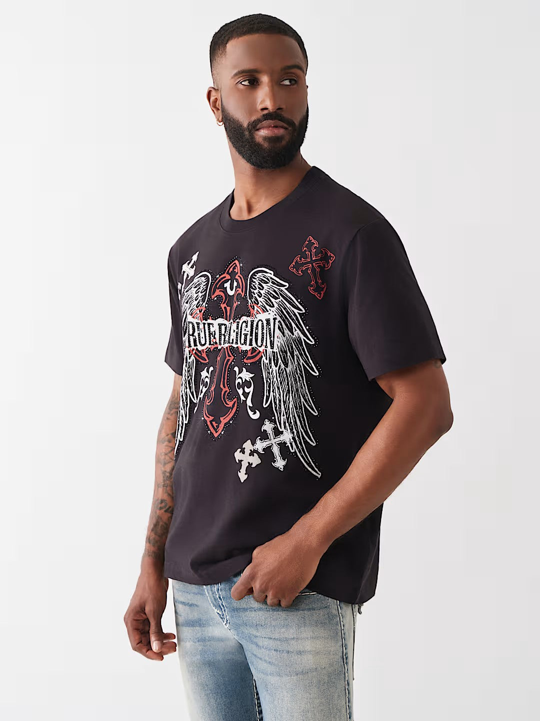 SS WINGED CROSS TEE