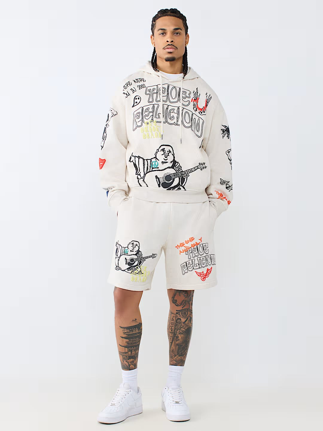 SKETCHED LOGO BOXY HOODIE