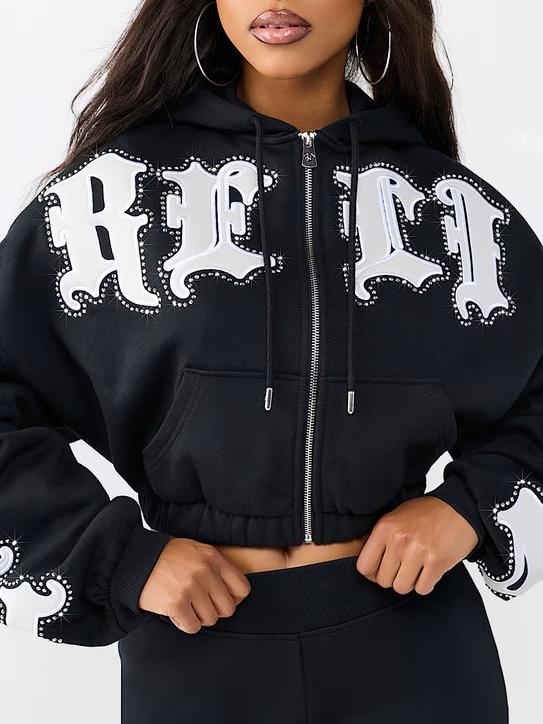CRYSTAL PATCHED RELAXED GF ZIP