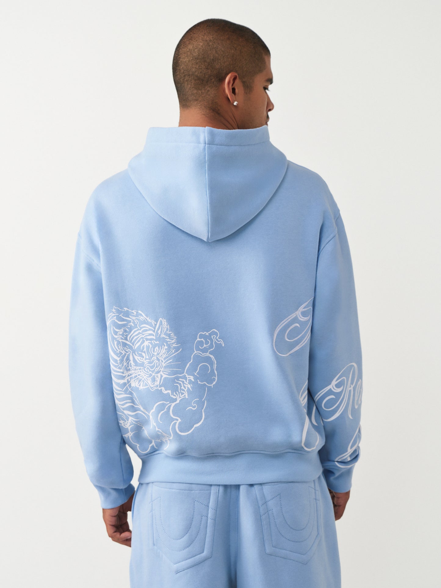 TIGER SCRIPT BOXY HOODIE
