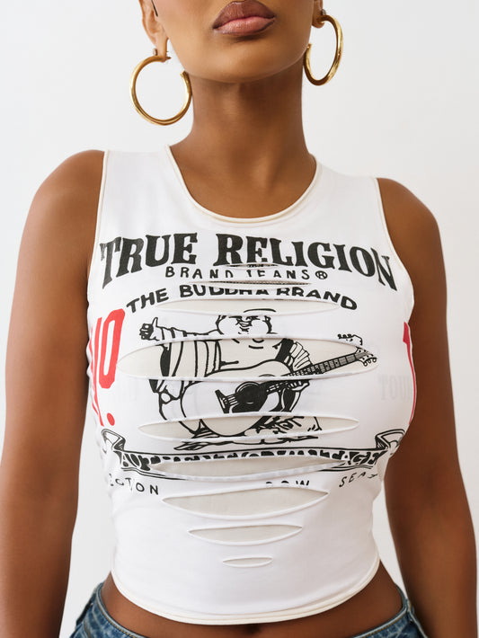 LAYERED RIPPED TANK TOP