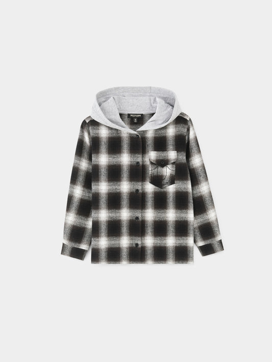 TR HOODED FLANNEL SHIRT para niños