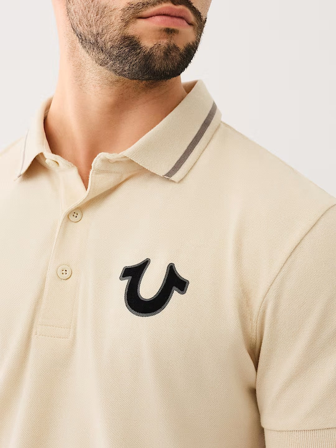 JV TIPPED LOGO RELAXED POLO