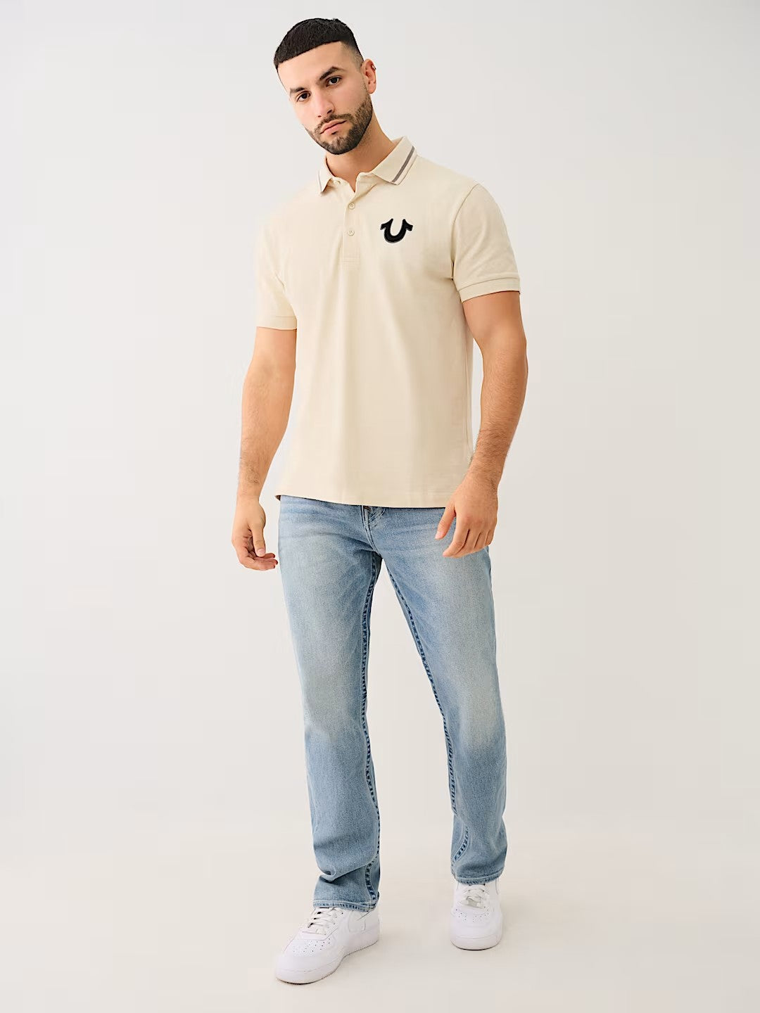 JV TIPPED LOGO RELAXED POLO