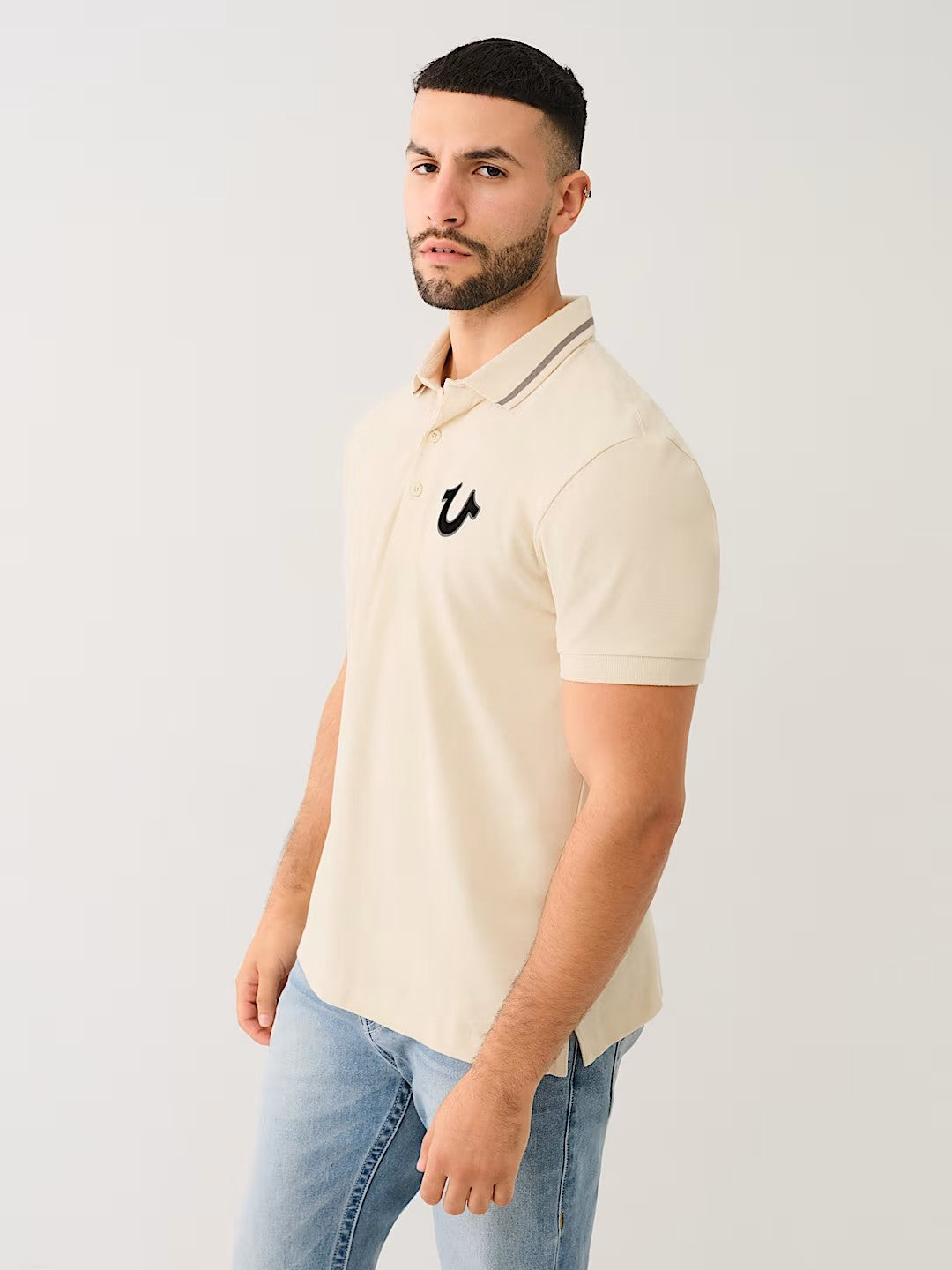 JV TIPPED LOGO RELAXED POLO