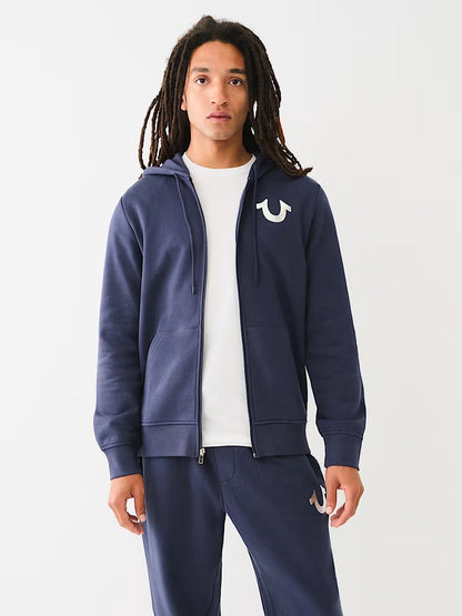 METALLIC CITY BUDDHA ZIP HOODIE