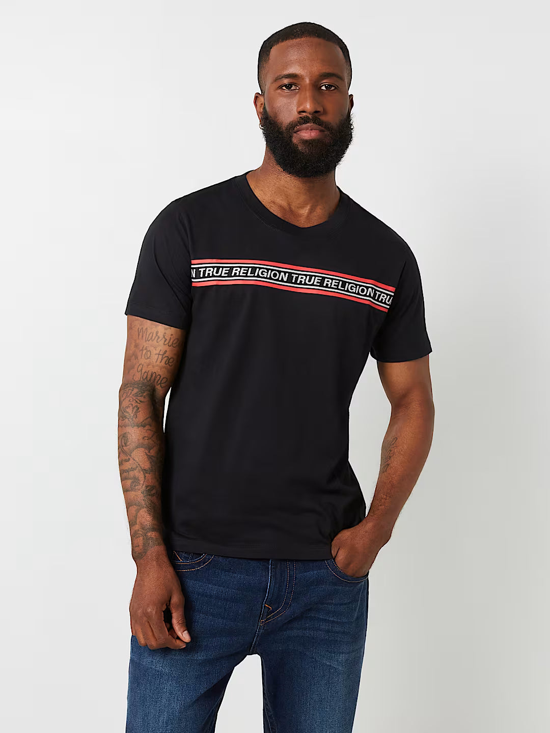 TR CONTRAST TAPING TEE