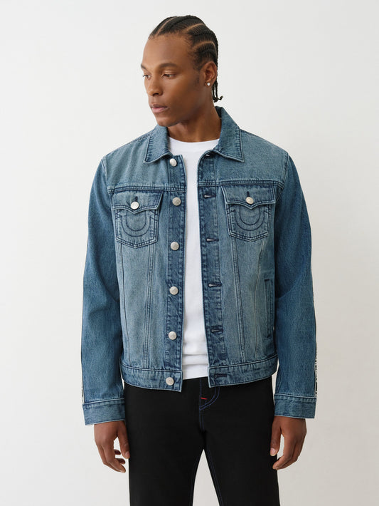 LOGO TAPING DENIM SN JACKET