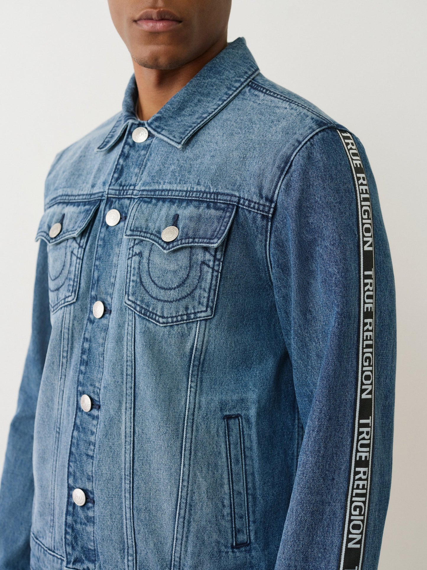 LOGO TAPING DENIM SN JACKET