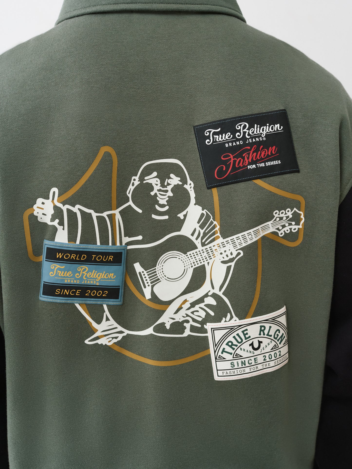 COLLARED PATCH FLEECE VARSITY