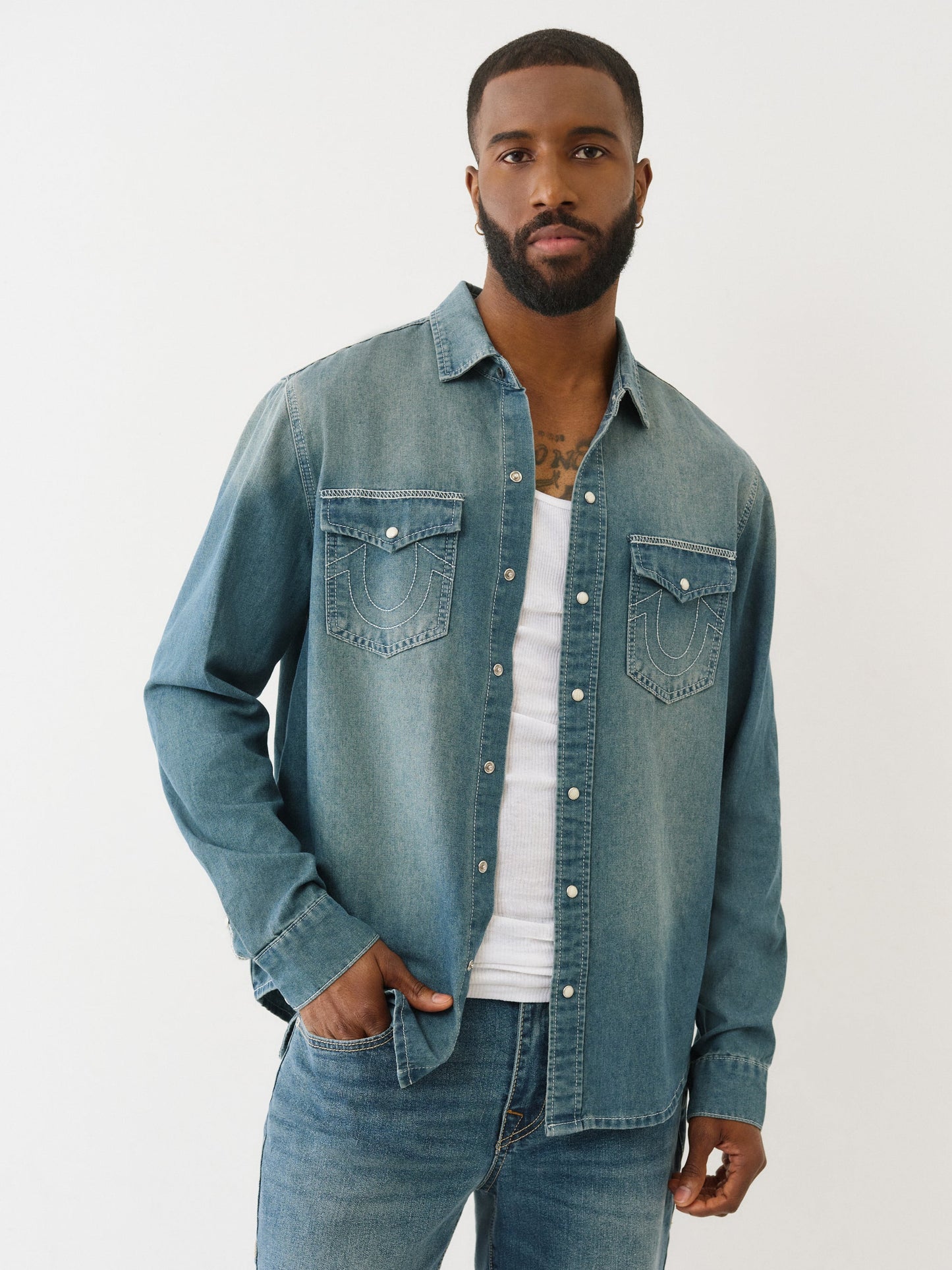 HS CHAMBRAY LS SHIRT