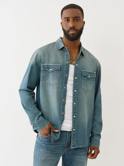 HS CHAMBRAY LS SHIRT