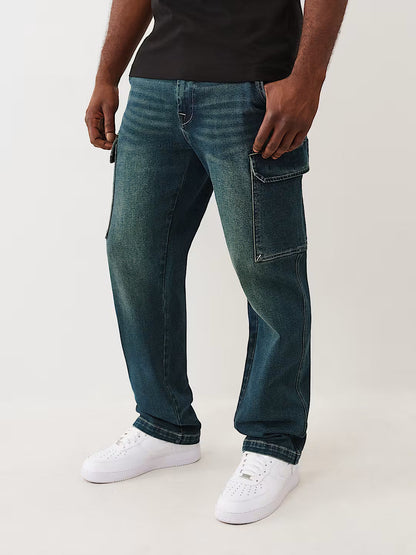 DENIM CARGO PANTS