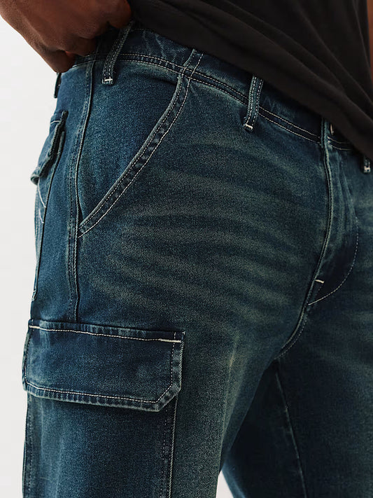 DENIM CARGO PANTS