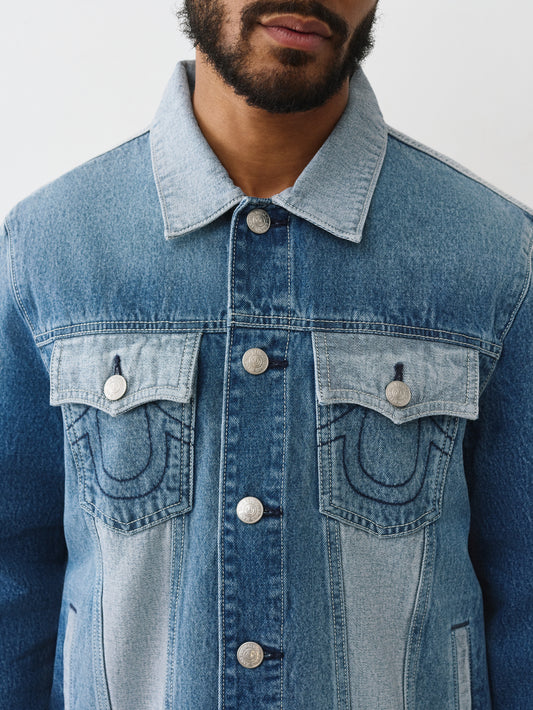REVERSE DENIM TRUCKER JACKET