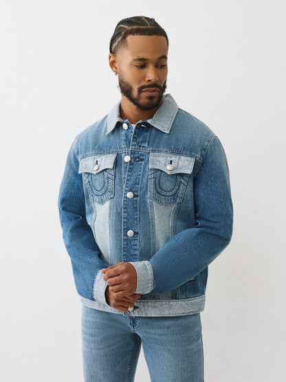 REVERSE DENIM TRUCKER JACKET