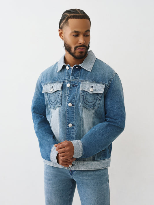 REVERSE DENIM TRUCKER JACKET