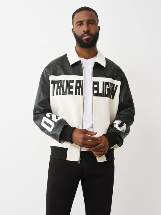 PU LEATHER RACING JACKET