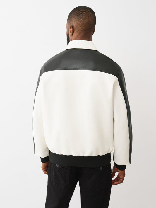 PU LEATHER RACING JACKET