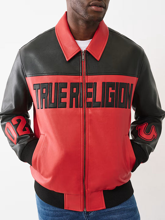PU LEATHER RACING JACKET
