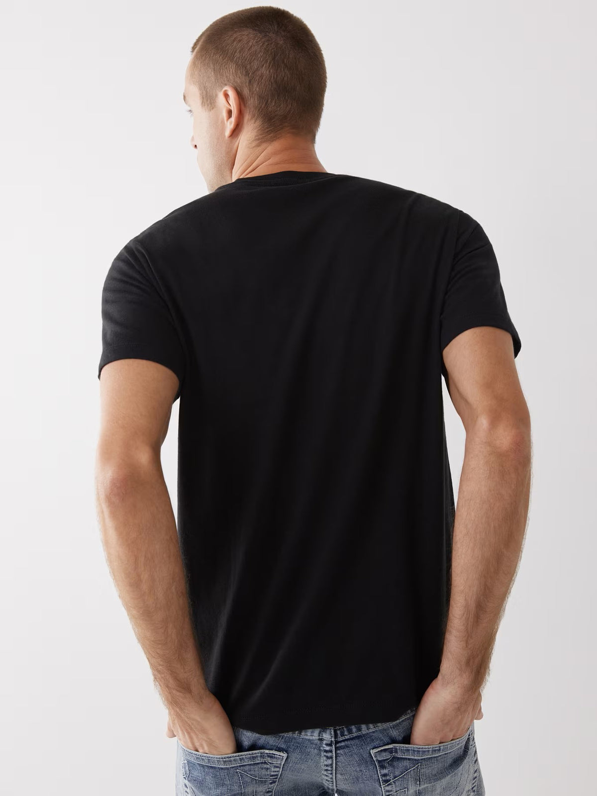 PITCH BLK SS CREW NECK TEE