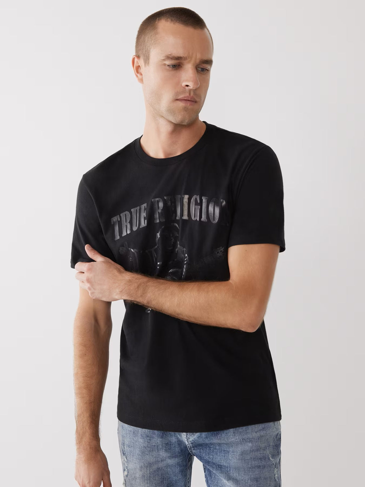 PITCH BLK SS CREW NECK TEE